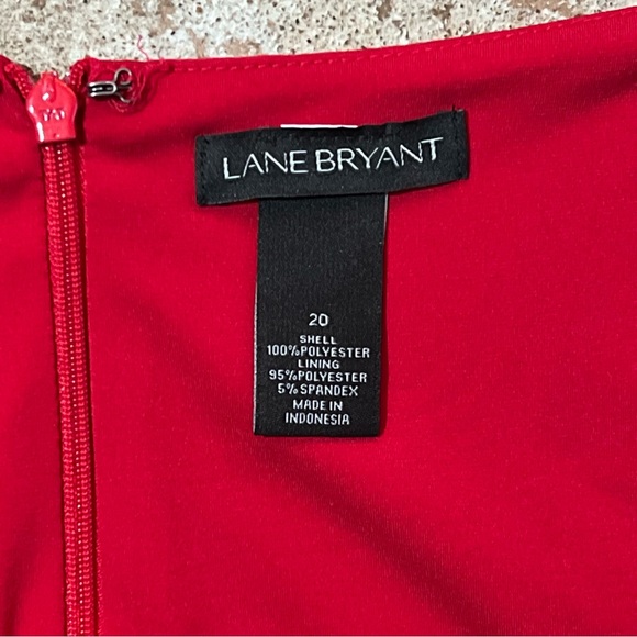 Lane Bryant Fringe Midi Skirt Sz 20 Red Back Lined Knee Length Western Cowgirl - Picture 9 of 14